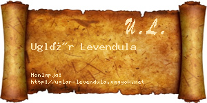 Uglár Levendula névjegykártya